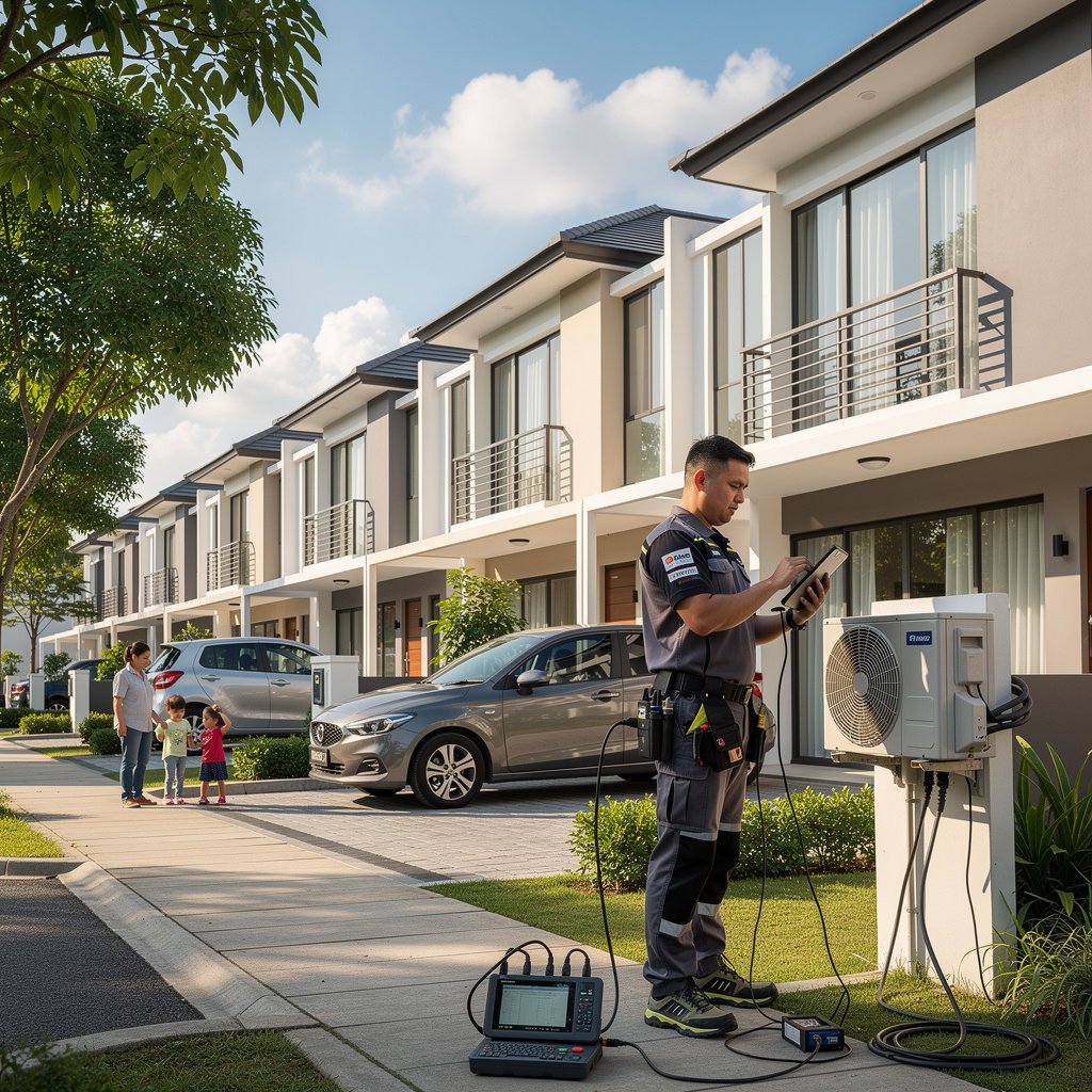 Pest control technician servicing a property in Ara Damansara