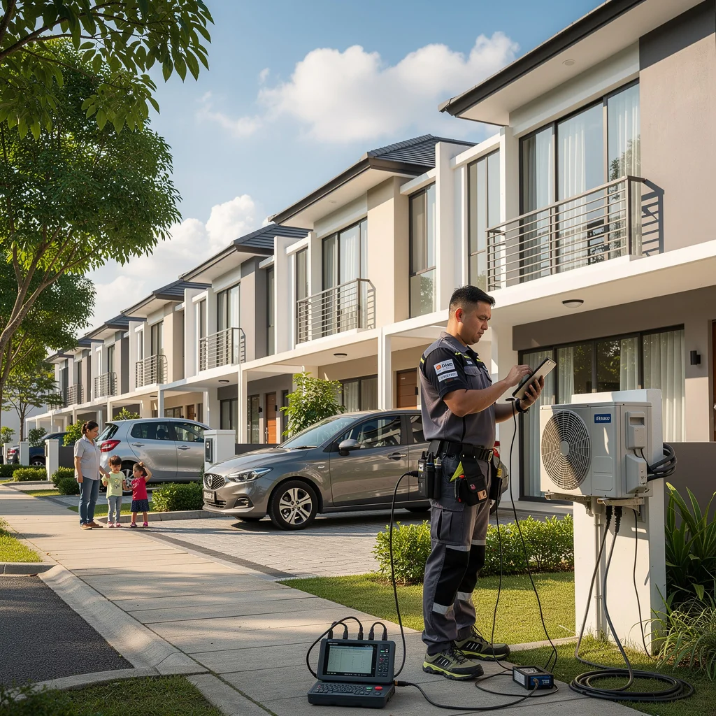 Pest control technician servicing a property in Ara Damansara