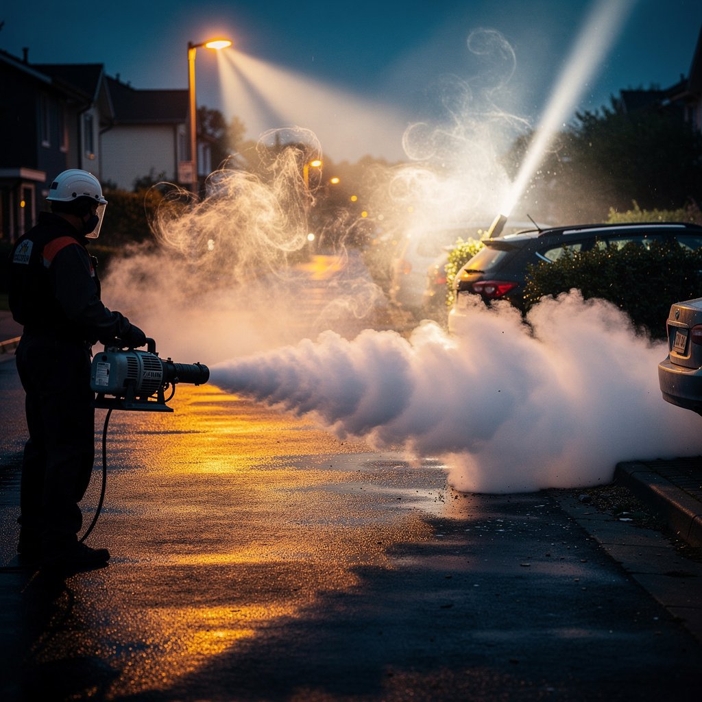 Thermal fogging for mosquito control