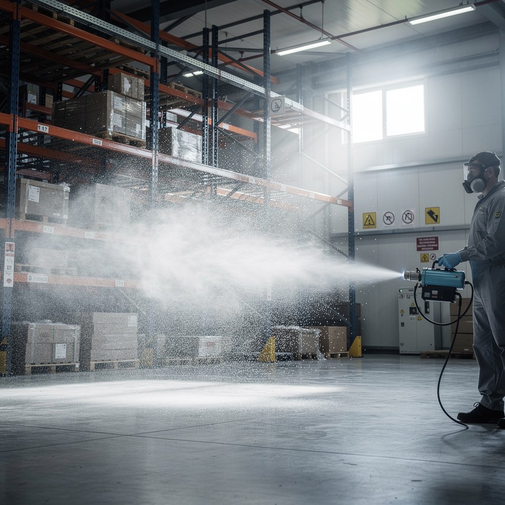 ULV cold fogging for indoor pest control