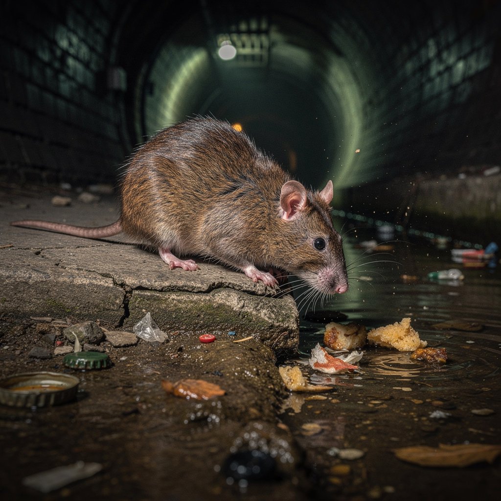 Norway rat identification showing blunt nose and stocky body